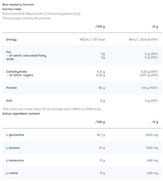 BCAA + Gluta Powder | Flow - 500 грама - Feel You