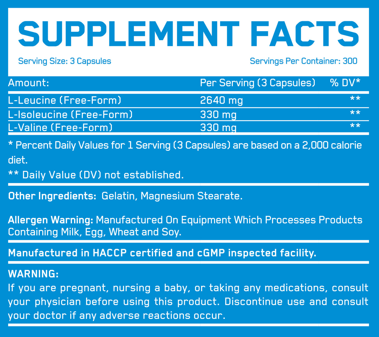 BCAA Mega Caps 1100 mg / 60 x 15 Caps - Feel You
