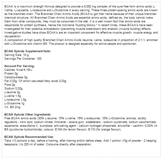 BCAA XPLODE - 1000 грама - Feel You