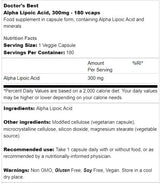 BEST Alpha Lipoic Acid 300 mg - 180 капсули - Feel You