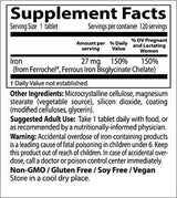 BEST High Absorption 100% Chelated Iron - 120 Таблетки - Feel You