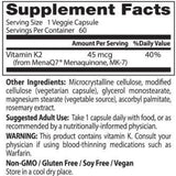 BEST Natural Vitamin K2 MK-7 45 mcg - 180 капсули - Feel You