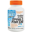 BEST Omega 3 Fish Oil 1000 mg / Purified & Clear - 120 Гел капсули - Feel You