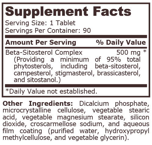 BETA SITOSTEROL COMPLEX 500 mg - 90 Tablets