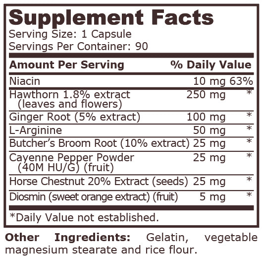 BLOOD CIRCULATION SUPPORT - 90 Capsules - Feel You