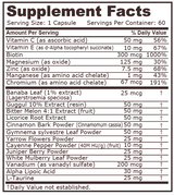 BLOOD SUGAR SUPPORT - 60 Capsules - Feel You