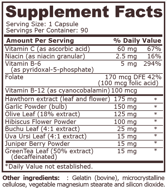 BLOOD PRESSURE SUPPORT - 90 Capsules