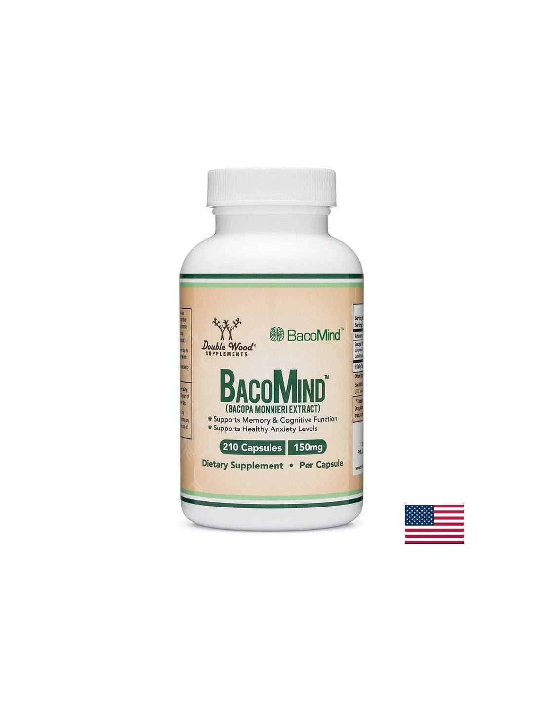 Мозъчна функция - Бакопа Мониери BacoMind™, 210 капсули Double Wood - Feel You