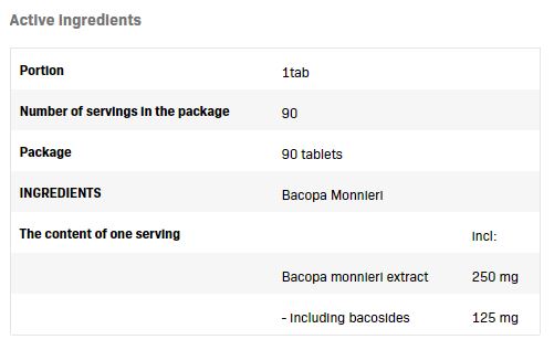 Bacopa Monnieri / 90 Tabs - Feel You