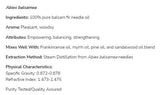 Balsam Fir Needle Oil | 100% Pure Abies Balsamea - 30 мл - Feel You