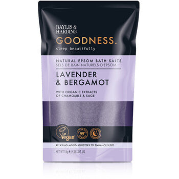 Baylis & Harding - Goodness Sleep Levandule & Bergamot Bath Salts - Sůl do koupele - 1000.0g - Feel You