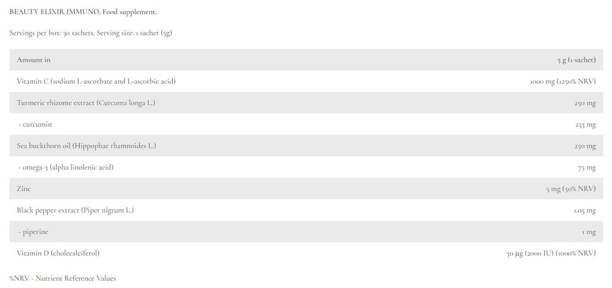Beauty Elixir Immuno | Liposomal Technology - 5 грама - Feel You