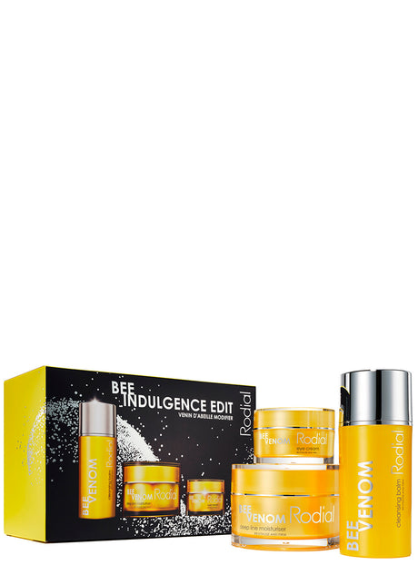 Bee Indulgente Edit Set Rodial: Bee Venom, Moisturizing, Cream, For Face, 50 ml + Bee Venom, Brightening, Eye Cream, 25 ml + Bee Venom, Eliminates Impurities, Cleansing Balm, For Face, 100 ml - Feel You