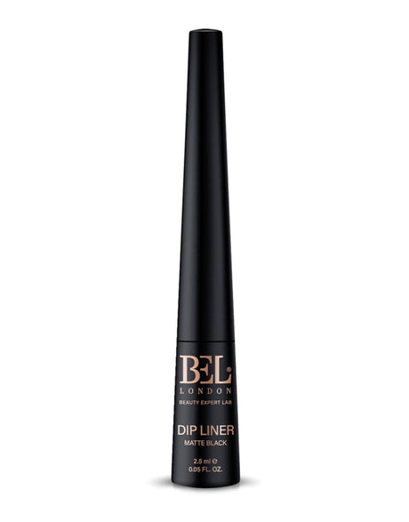 Bel London, Dip Liner, Aqua, Waterproof, Colour, Contouring, Liquid Eyeliner, Matte Black, 2.5 ml - Feel You