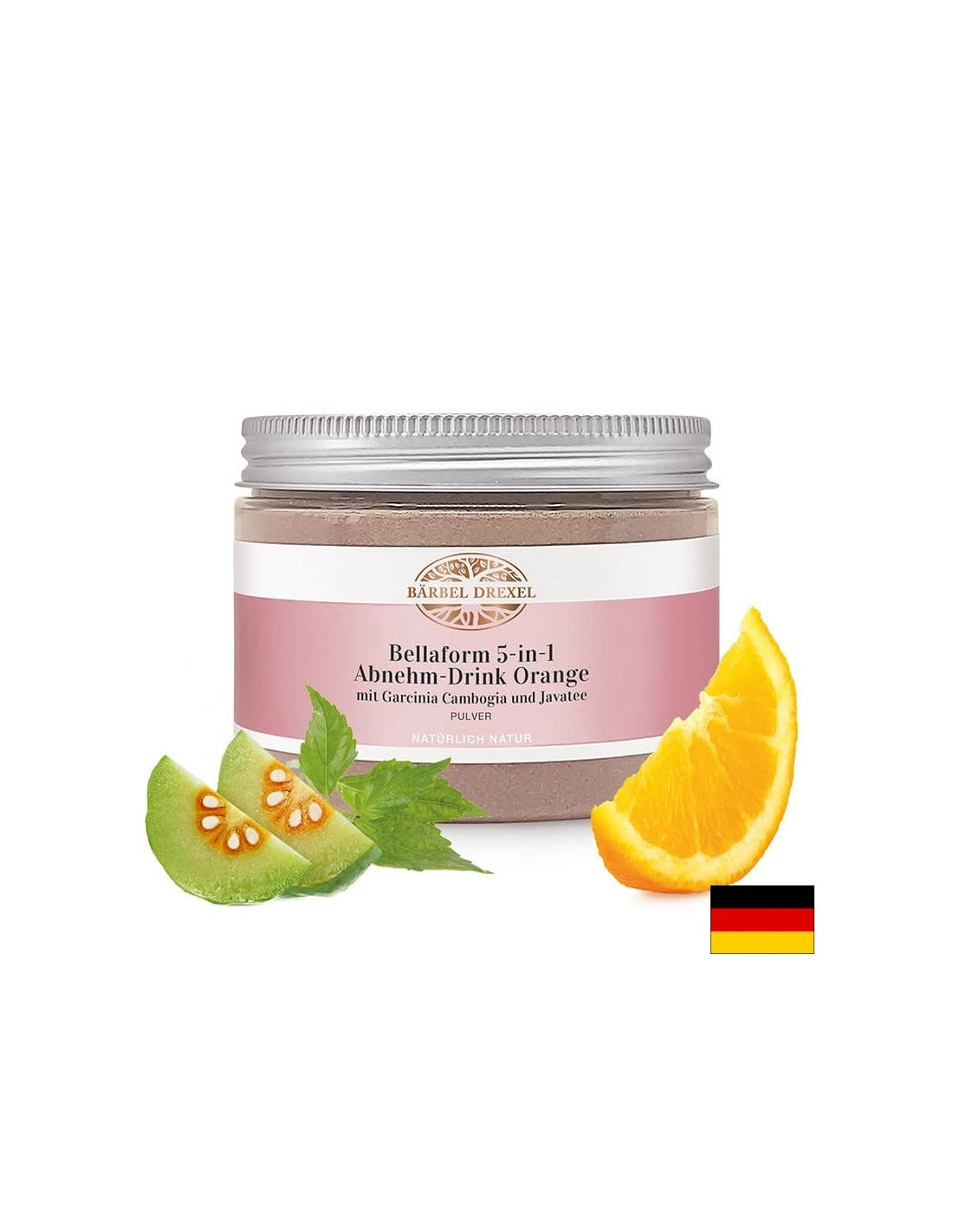 Напитка за отслабване - Bellaform - С гарциния, червен портокал и котешки мустачки, 225 g, прах, 45 дози Bärbel Drexel - Feel You