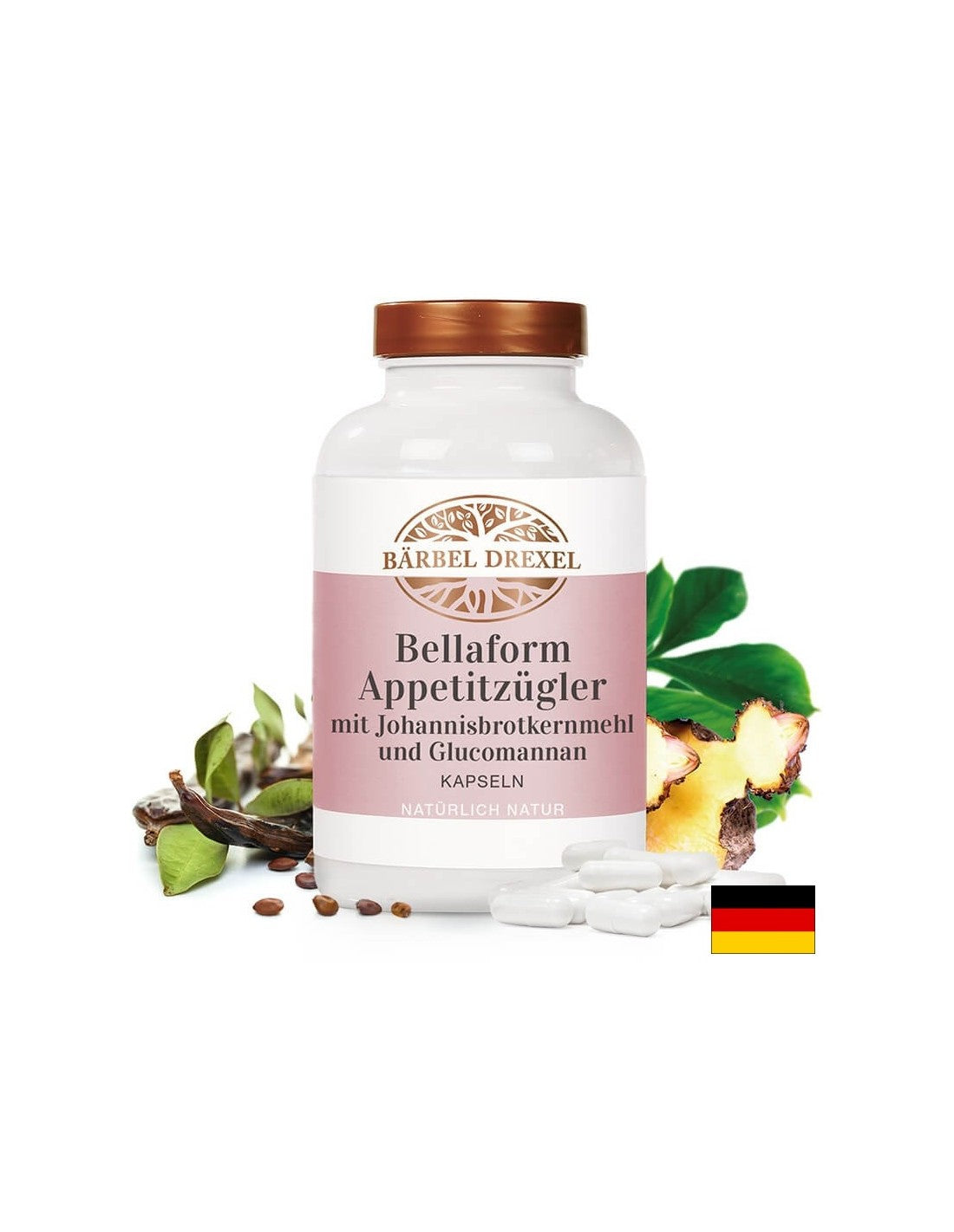 Bellaform Appetitzügler mit Johannisbrotkernmehl und Glucomannan/ Глюкоманан с рожков, 180 капсули Bärbel Drexel - Feel You