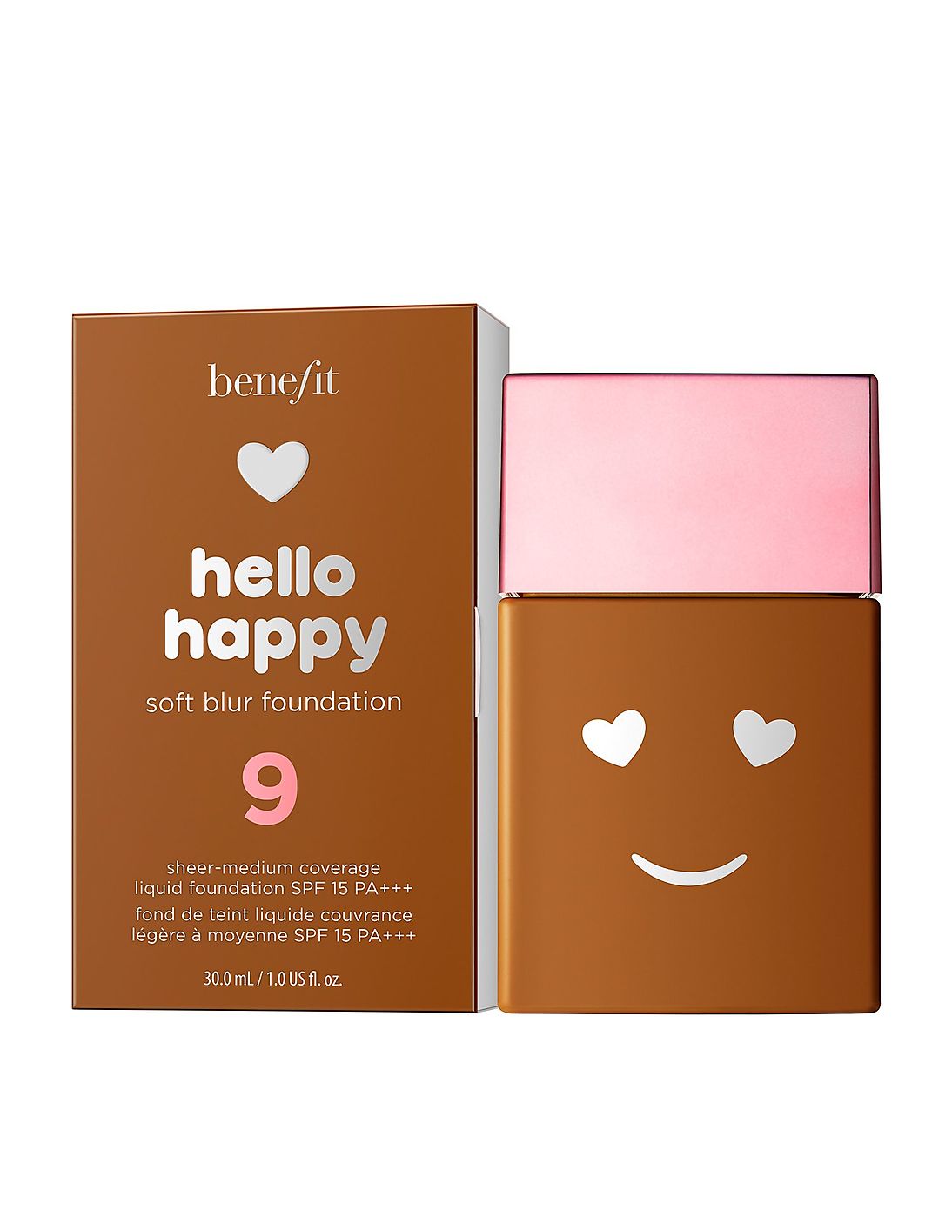 Benefit, Hello Happy Soft Blur, Matte Finish, Liquid Foundation, 09, Deep Neutral, SPF 15, 30 ml - Feel You