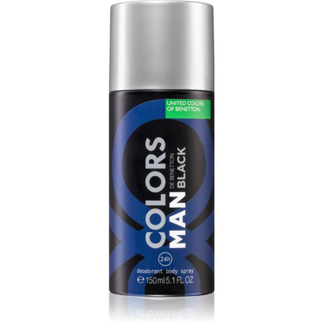 Benetton, Colors Man Black, Anti-Perspirant, Spicy, Deodorant Spray, For Men, 150 ml - Feel You