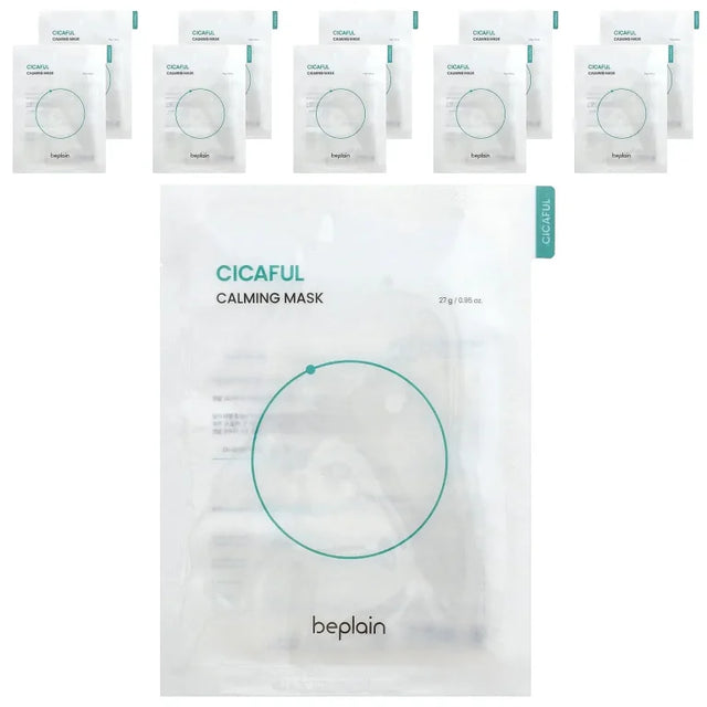 Beplain - Cicaful Calming Beauty Mask, 27g x 10 pcs - Feel You