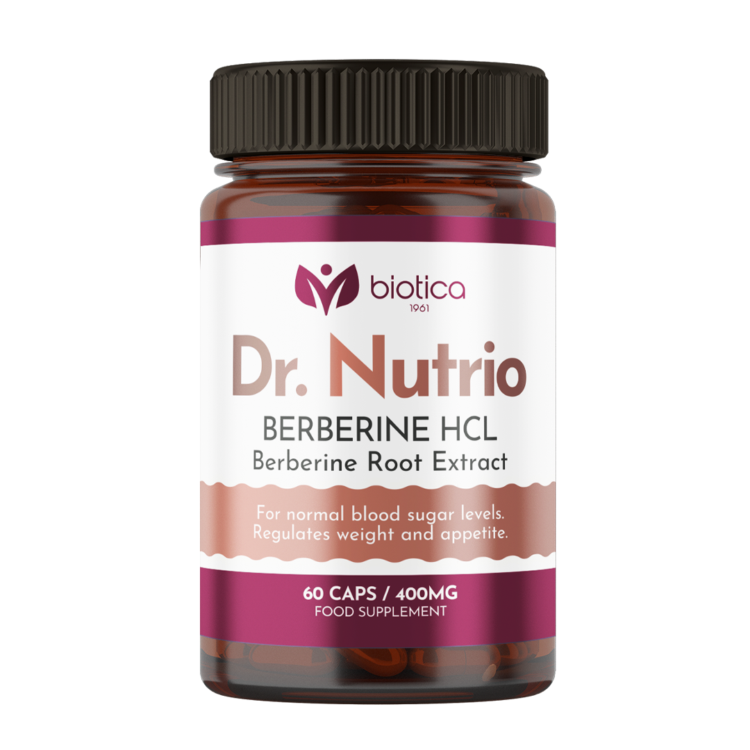 Biotica - Берберин за контрол на кръвната захар и теглото 400 mg x60 капсули