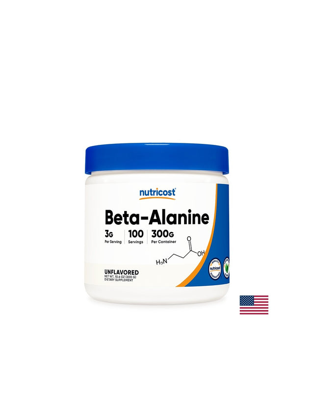 Сила и издръжливост - Бета аланин (Beta-Alanine), 300 g прах Nutricost - Feel You