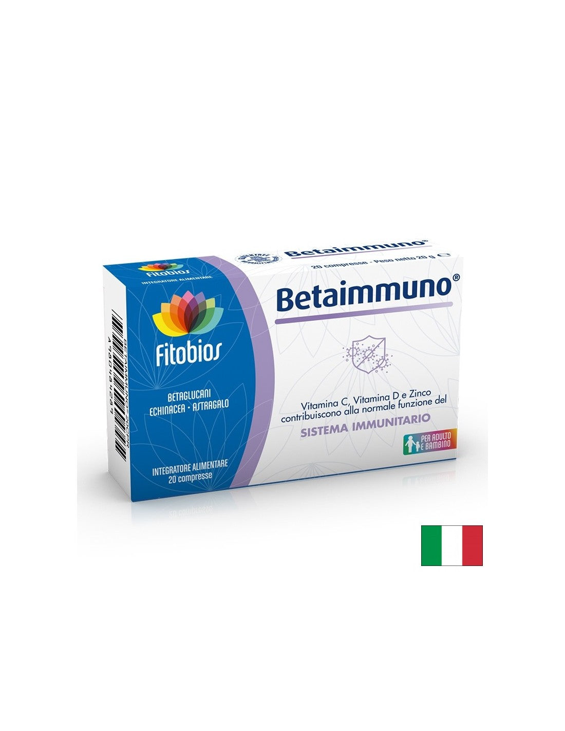 Betaimmuno - Ехинацея 200 mg + Витамин C 100 mg – Защита срещу вируси, 20 таблетки - Feel You