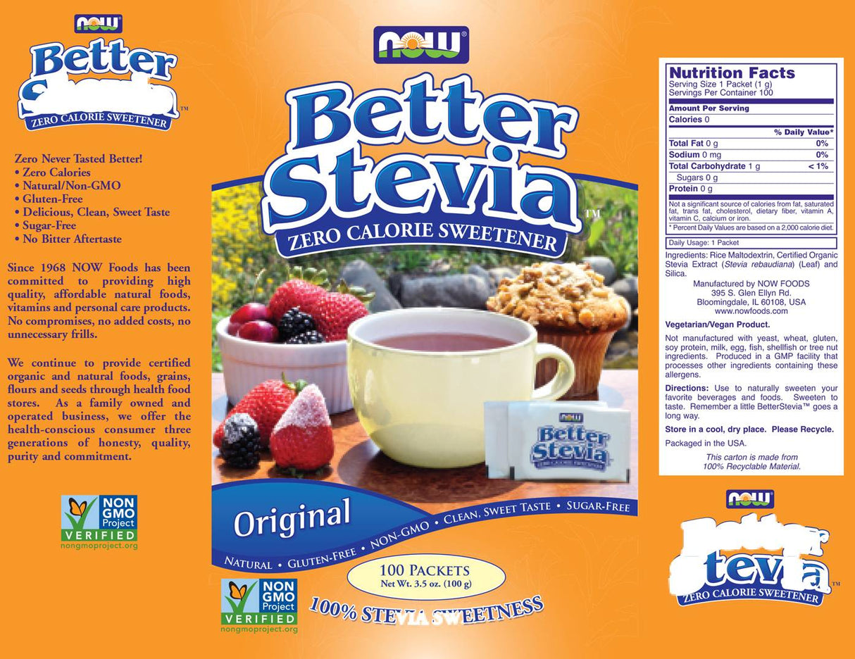 Better Stevia® Original Packets - 100 Пакета - Feel You