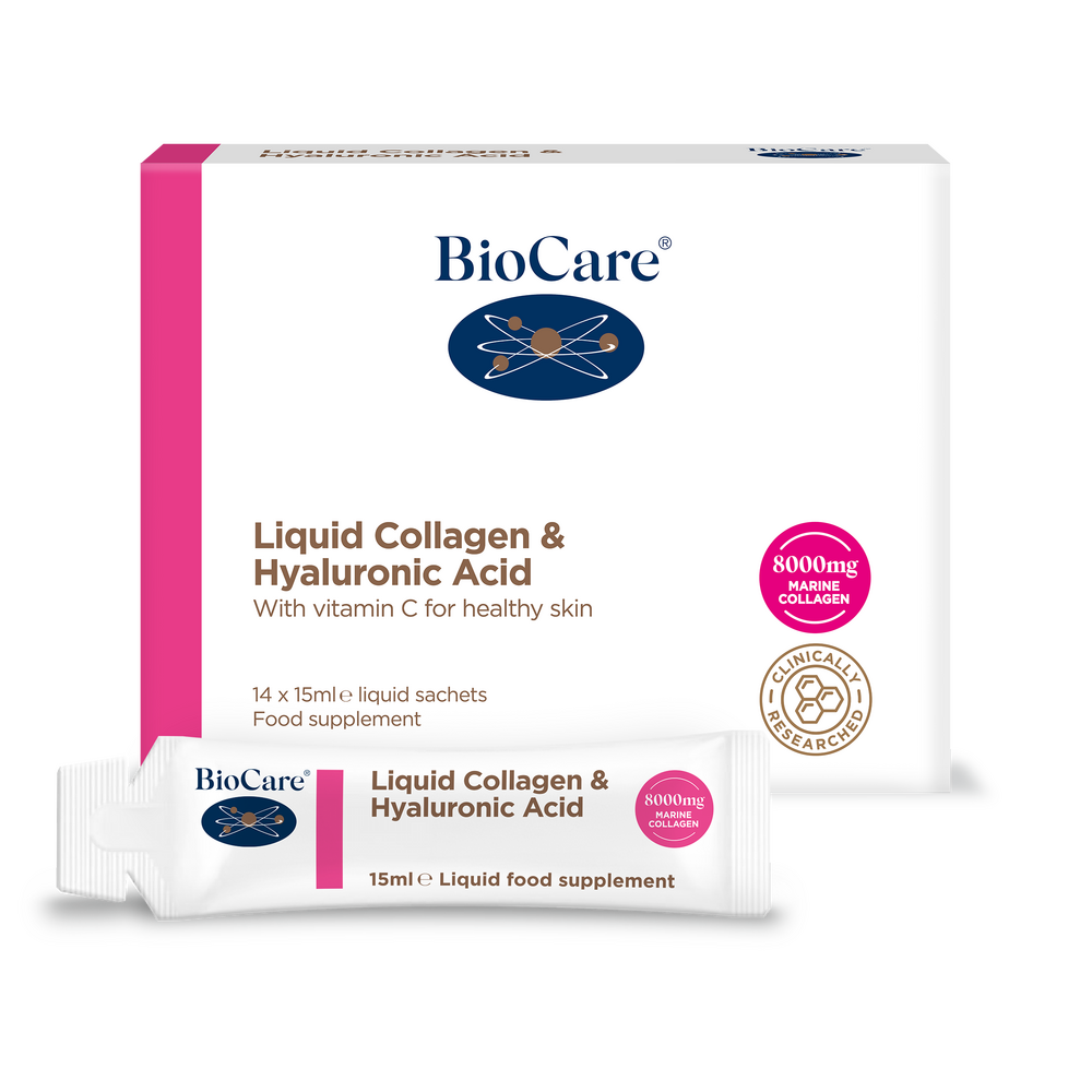 Колаген с хиалуронова киселина / BioCare Liquid Collagen & Hyaluronic Acid 14 х 15 ml - Feel You