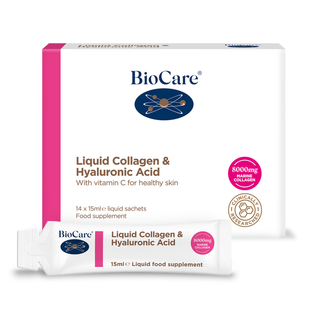 Колаген с хиалуронова киселина / BioCare Liquid Collagen & Hyaluronic Acid 14 х 15 ml - Feel You