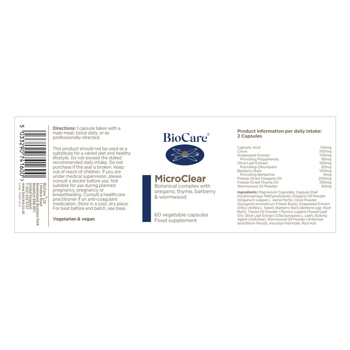МикроКлиър Микробен Баланс / BioCare MicroClear 60 Vcaps - Feel You