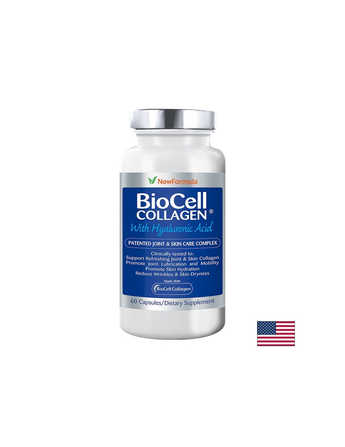 BioCell Collagen® with Hyaluronic Acid / Биосел Колаген 500 mg x 60 капсули Nature’s Way - Feel You
