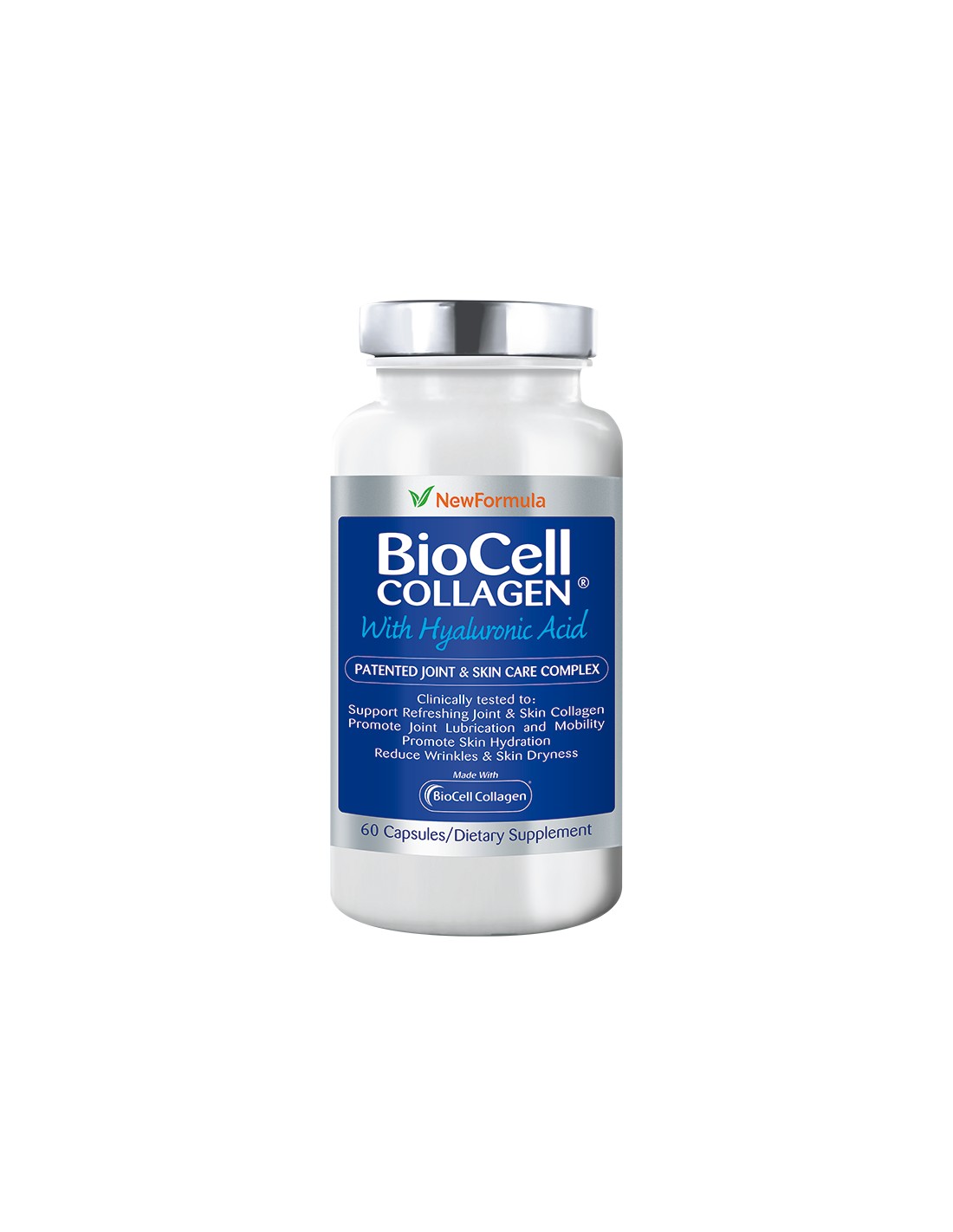 BioCell Collagen® with Hyaluronic Acid / Биосел Колаген 500 mg x 60 капсули Nature’s Way - Feel You