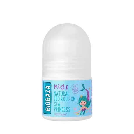 Biobaza, Sea Princess, Natural Ingredients, Softening & Moisturising, Peach & Thyme, Deodorant Roll-On, For Girls, 30 ml - Feel You