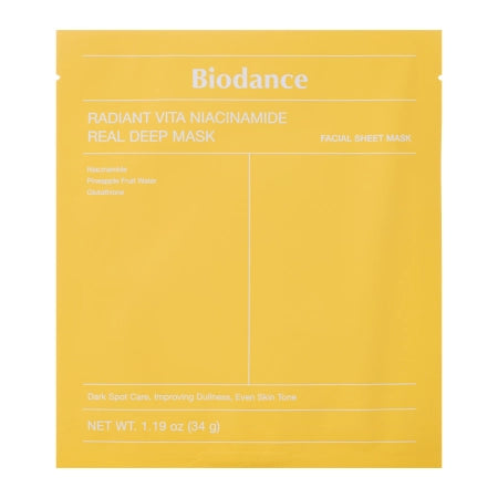 Biodance - Radiant Vita Niacinamide Real Deep Mask - Illuminating Face Mask - 1pc/34g - Feel You