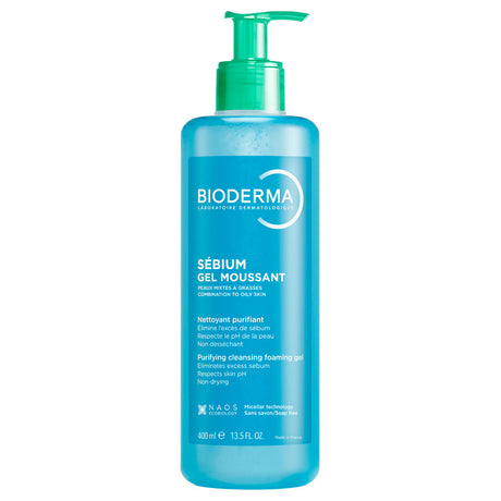 Bioderma - SÉBIUM Gel Moussant Purifying And Foaming Gel ( combination and fatty skin ) - Cleansing foaming gel - 400ml - Feel You