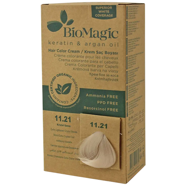 Biomagic, Biomagic, Keratin & Argan Oil, Permanent Hair Dye, 11.21 , 250 ml *Tester - Feel You