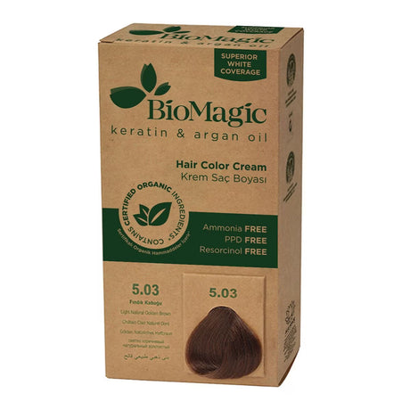 Biomagic, Biomagic, Keratin & Argan Oil, Permanent Hair Dye, 5.03 , 250 ml *Tester - Feel You