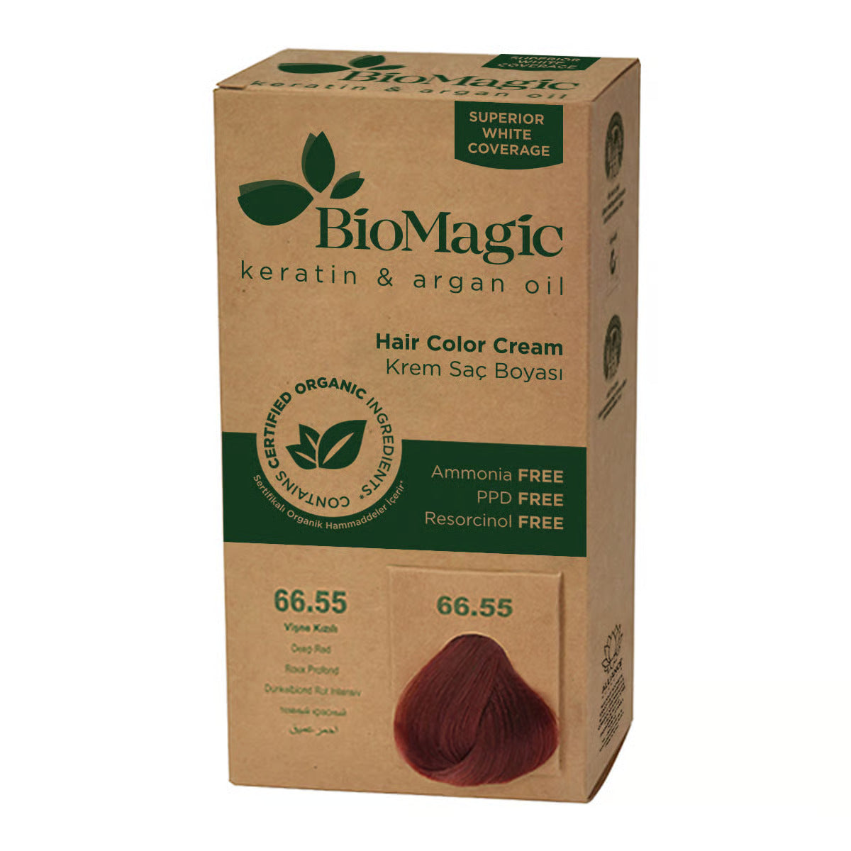 Biomagic, Biomagic, Keratin & Argan Oil, Permanent Hair Dye, 66.55 , 250 ml *Tester - Feel You