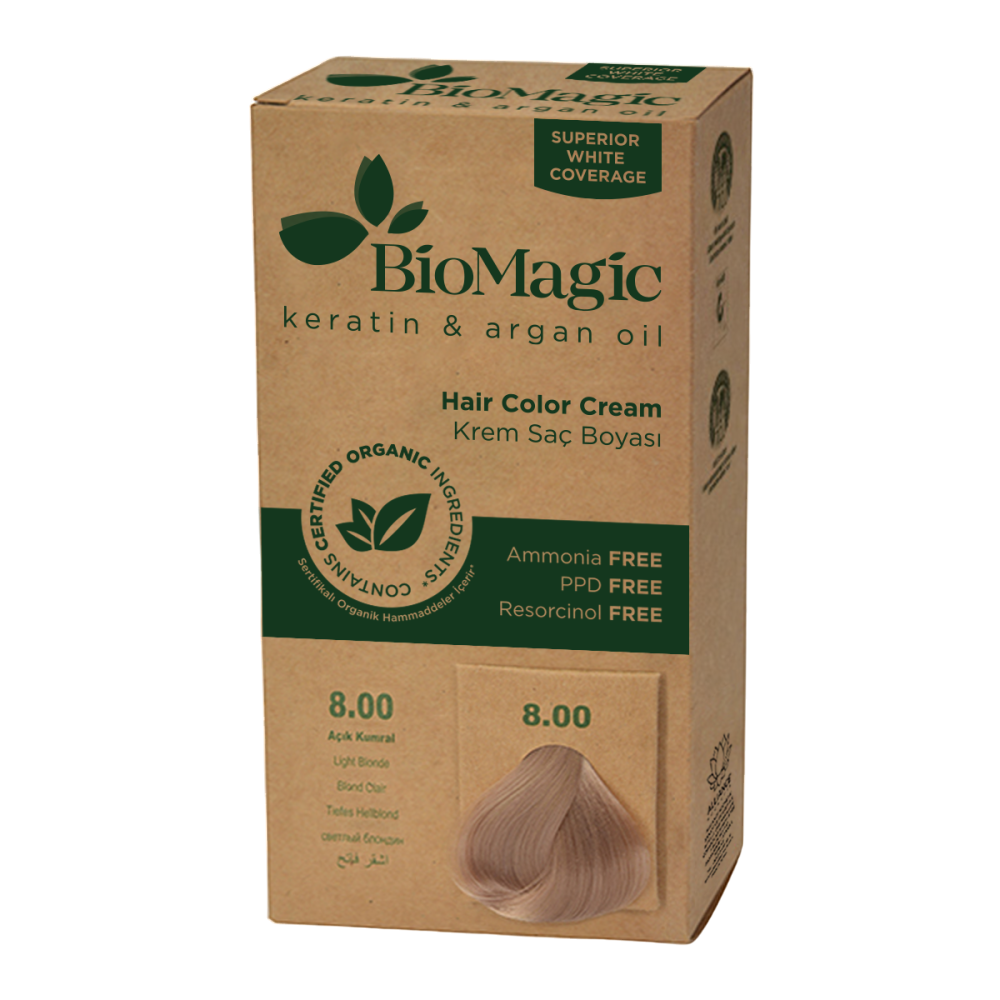 Biomagic, Biomagic, Keratin & Argan Oil, Permanent Hair Dye, 8.00 , 250 ml *Tester - Feel You