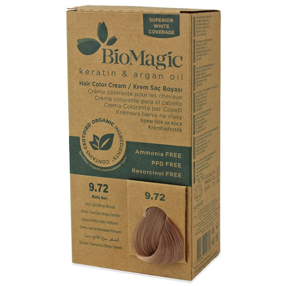 Biomagic, Biomagic, Keratin & Argan Oil, Permanent Hair Dye, 9.72 , 250 ml *Tester - Feel You