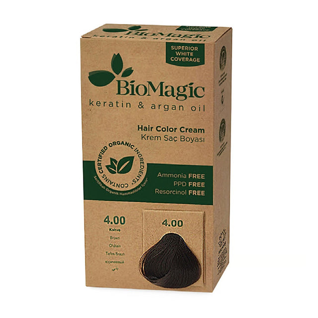 Biomagic, Biomagic, Permanent Hair Dye, 4/00 4 Medium Brown, 250 ml *Tester - Feel You