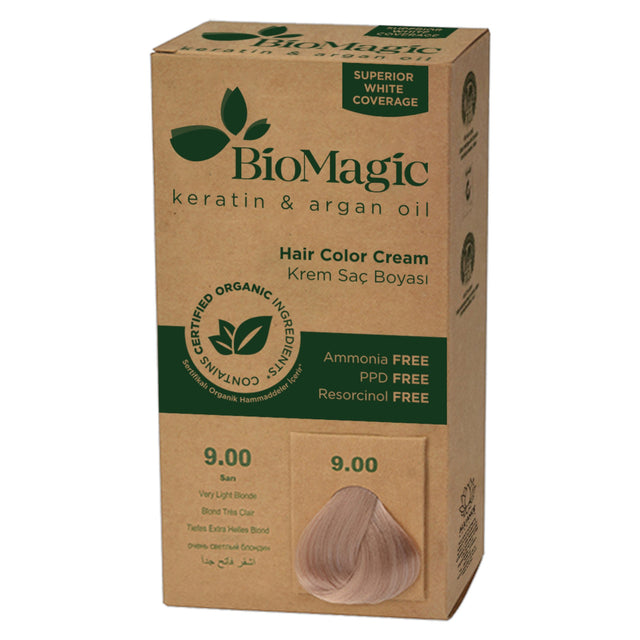 Biomagic, Biomagic, Permanent Hair Dye, 9/00 9 Very Light Blonde, 250 ml *Tester - Feel You