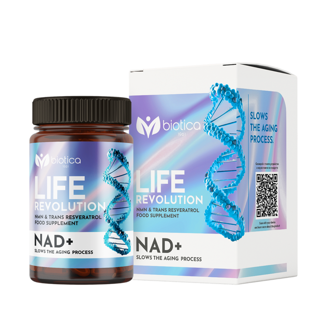 Biotica - Life Revolution NAD+ за забавяне на стареенето x60 капсули - Feel You
