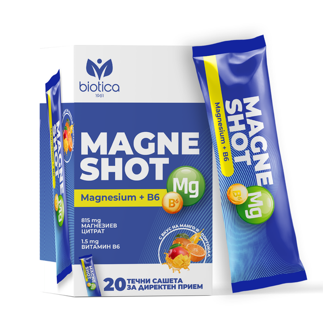 Biotica - Magne Shot Течен магнезий с Витамин B6 x20 сашета - Feel You
