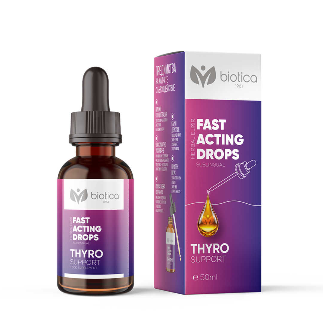 Biotica - Thyro Support Подезични капки за щитовидната жлеза x50 мл - Feel You