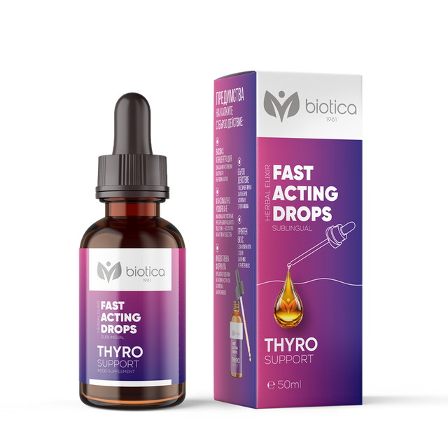 Biotica - Thyro Support Подезични капки за щитовидната жлеза x50 мл - Feel You