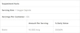 Biotin 10000 mcg - 120 капсули - Feel You