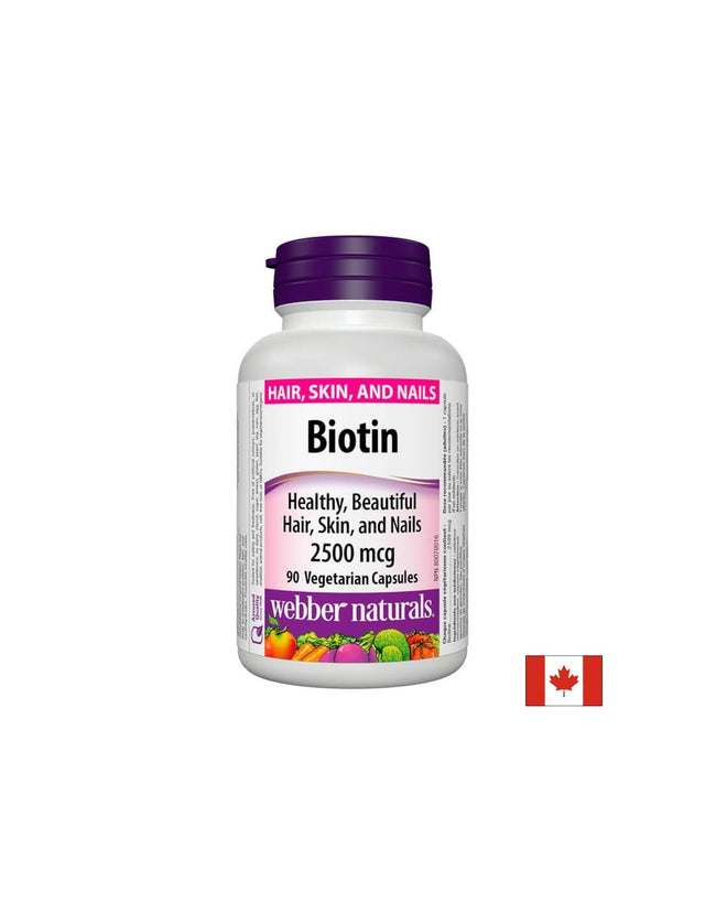 Biotin / Биотин, 2500 µg, 90 капсули Webber Naturals - Feel You