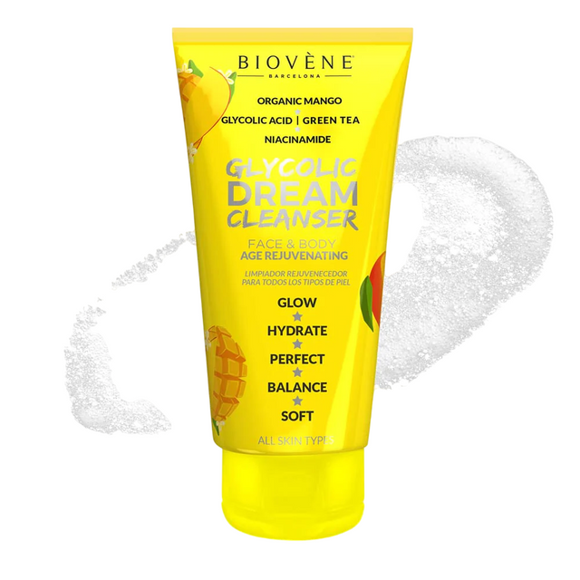 Biovene, Dream Cleanser, Glycolic Acid, Hydration, Glow, Cleansing Gel, For Face & Body, 200 ml *Tester - Feel You