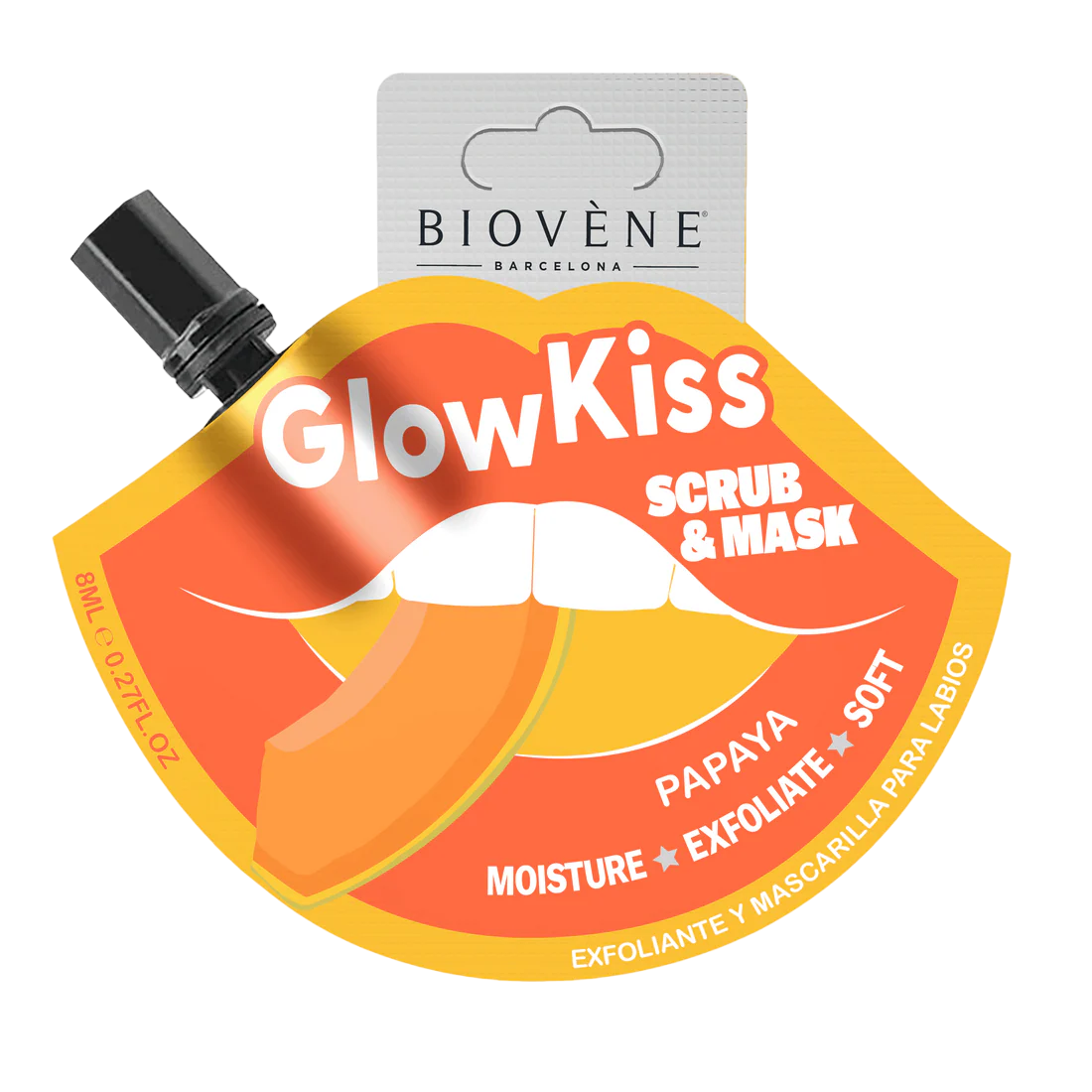 Biovene, Glow Kiss, Papaya, Lip Scrub, 8 ml *Tester - Feel You